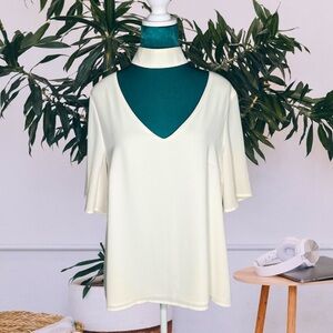 Lucky Brand Cut Out Accent Blouse